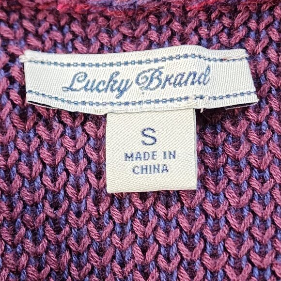 Lucky Brand Womens Aztec Open Front Cardigan Sweater S - Picture 4 of 10